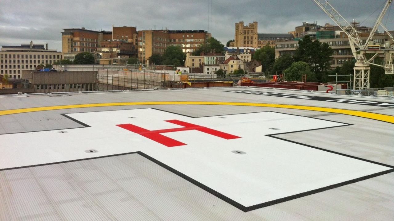 The new helipad