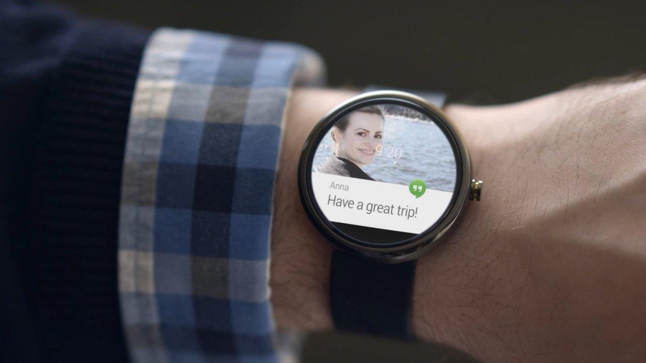 Mock-up of Android Wear watch