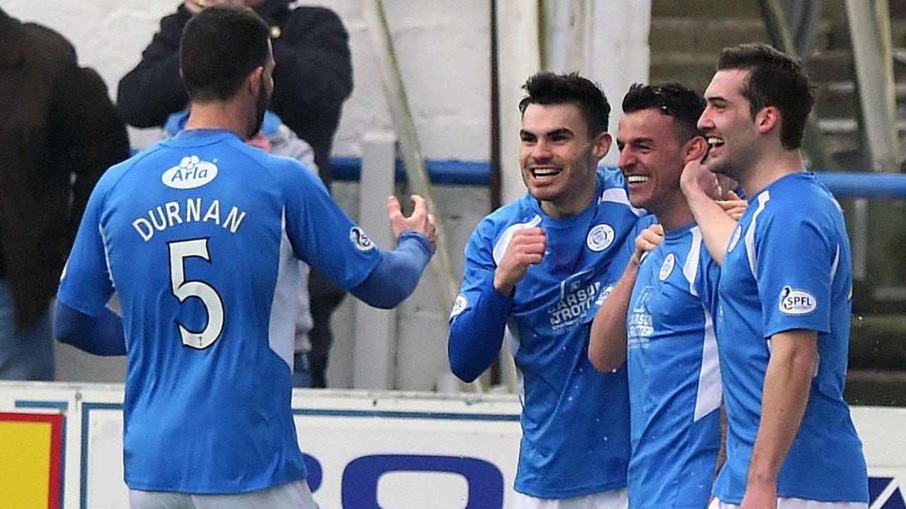 Queen of the South players celebrating