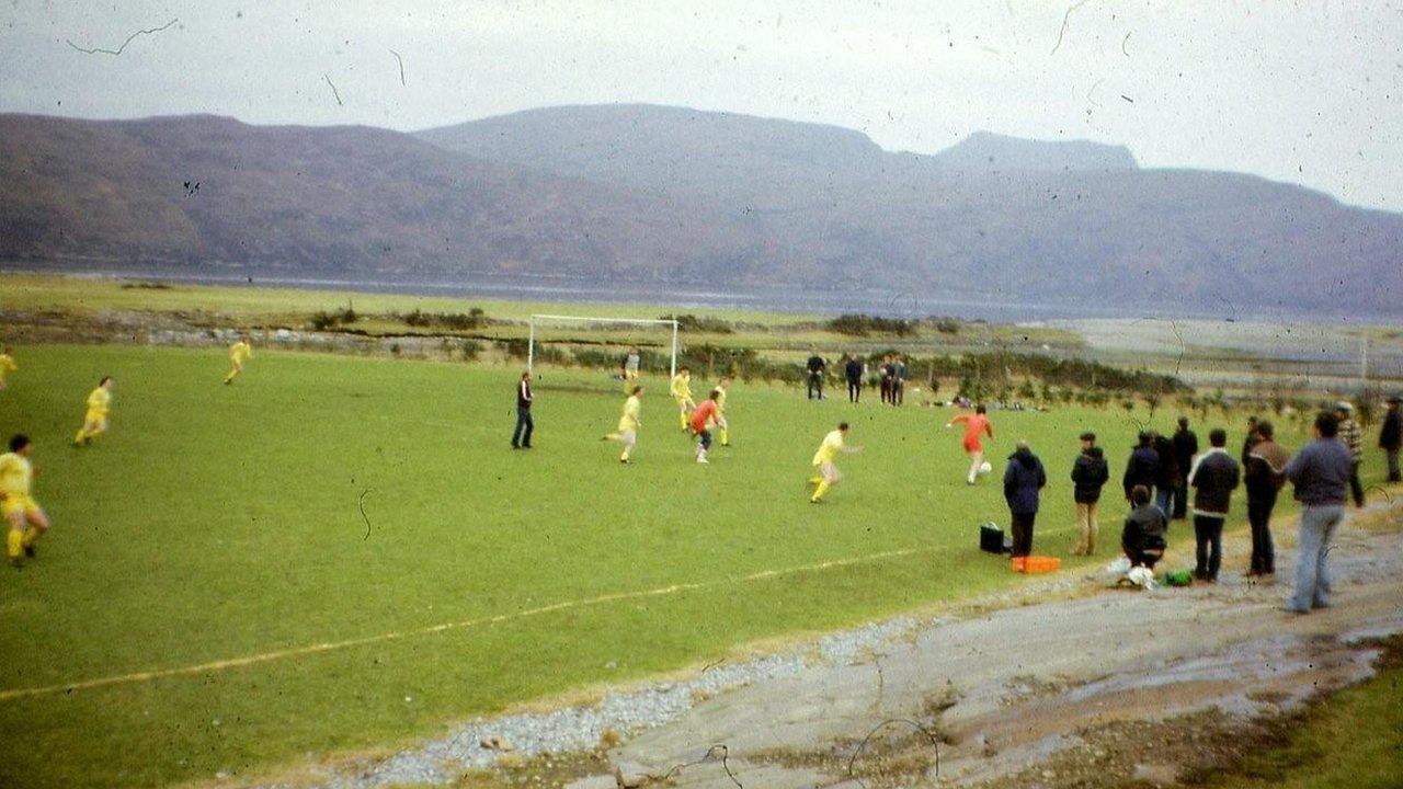 Football match in Ullapool in 1980s