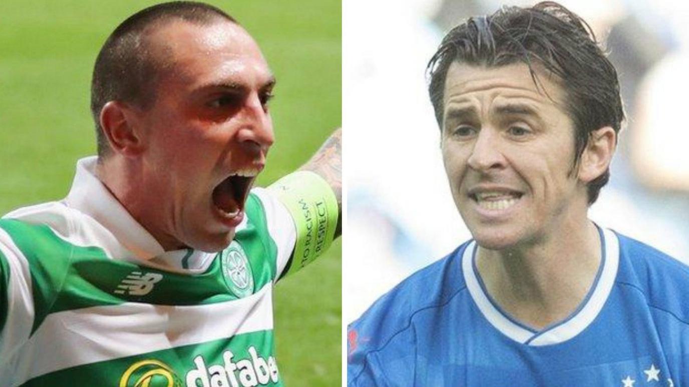 Celtic's Scott Brown and Rangers' Joey Barton