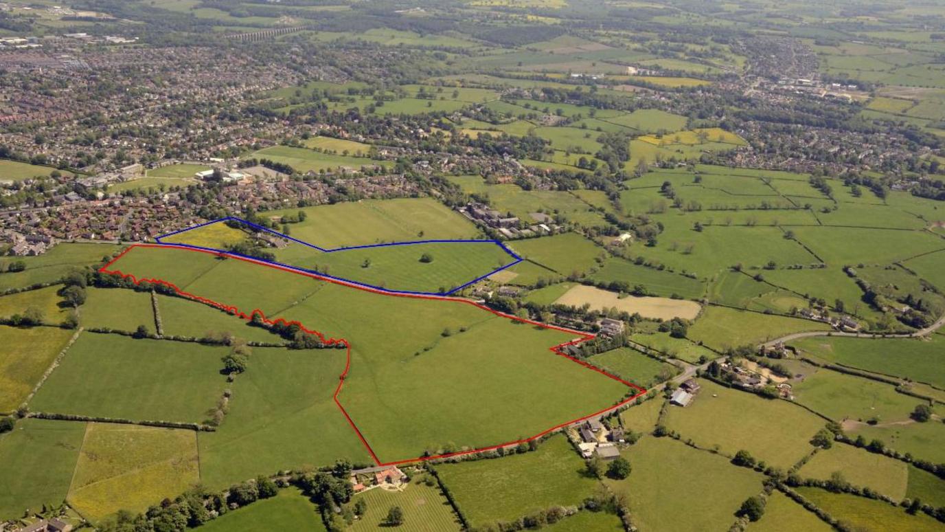 The proposed site is marked in red