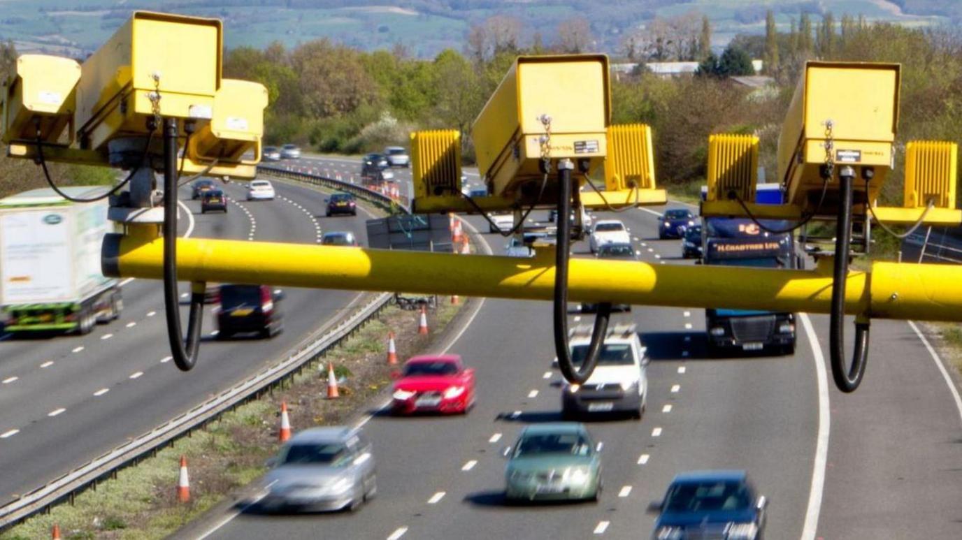 Motorway traffic speed cameras