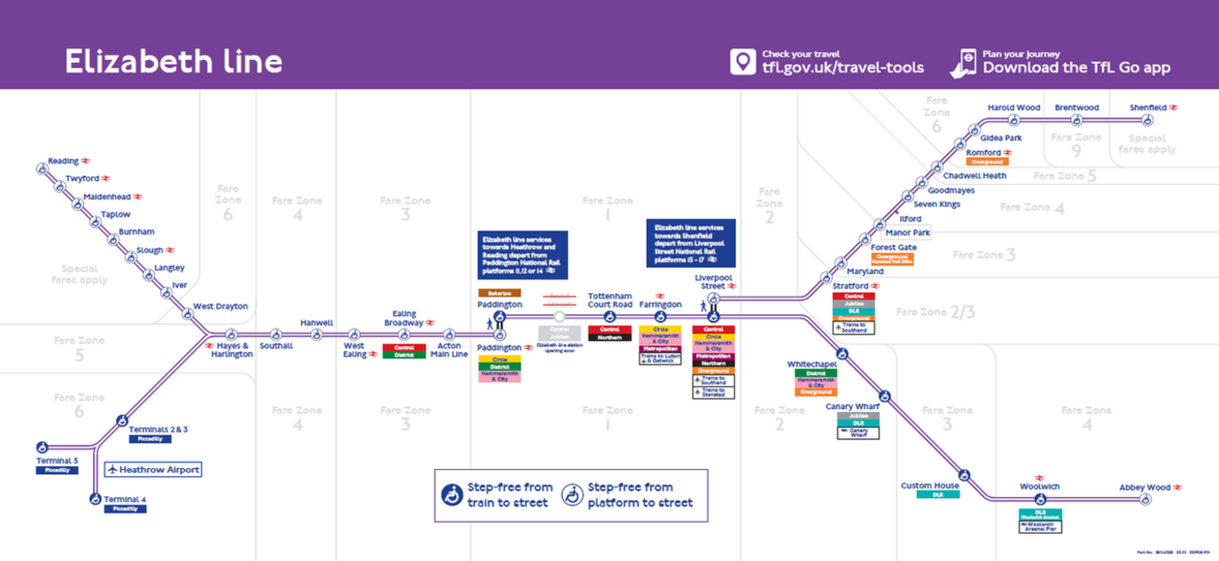 Elizabeth Line map