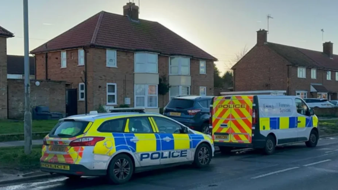 Two police cars parked outside a home in Ipswich
