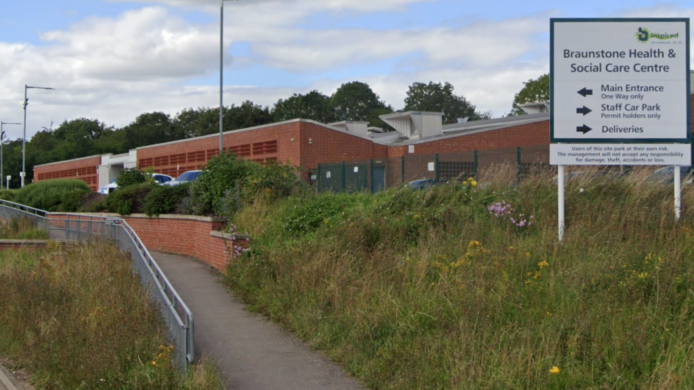 Outside of a medical centre in Braunstone