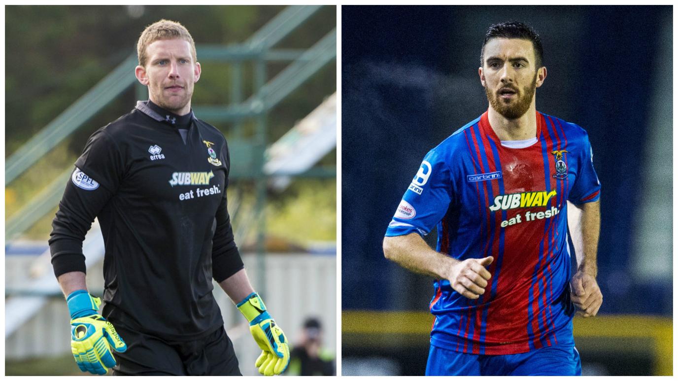 Inverness Caledonian Thistle players Ryan Esson and Ross Draper