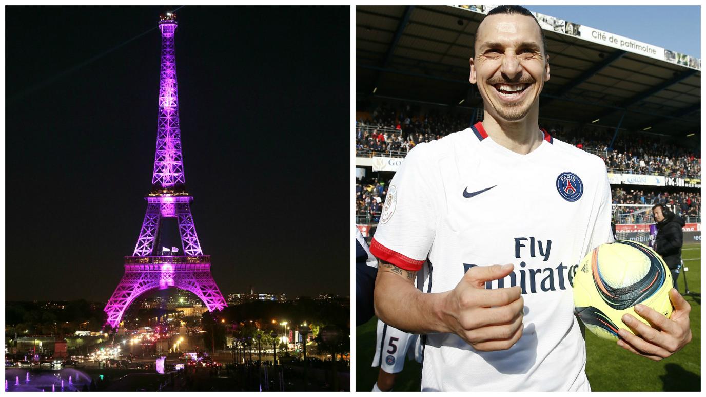 Eiffel Tower and Zlatan Ibrahimovic
