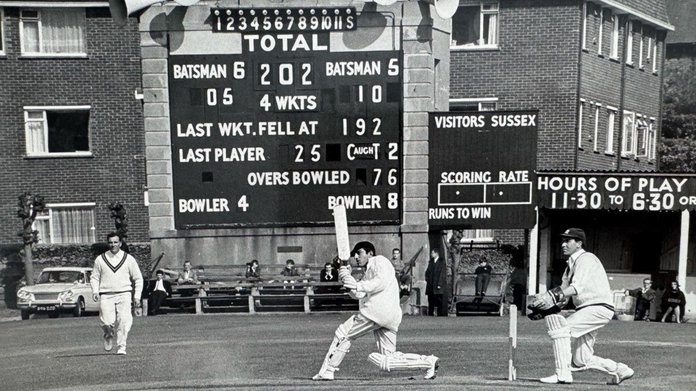 Tiger Pataudi in action for Sussex Cricket Club in 1966