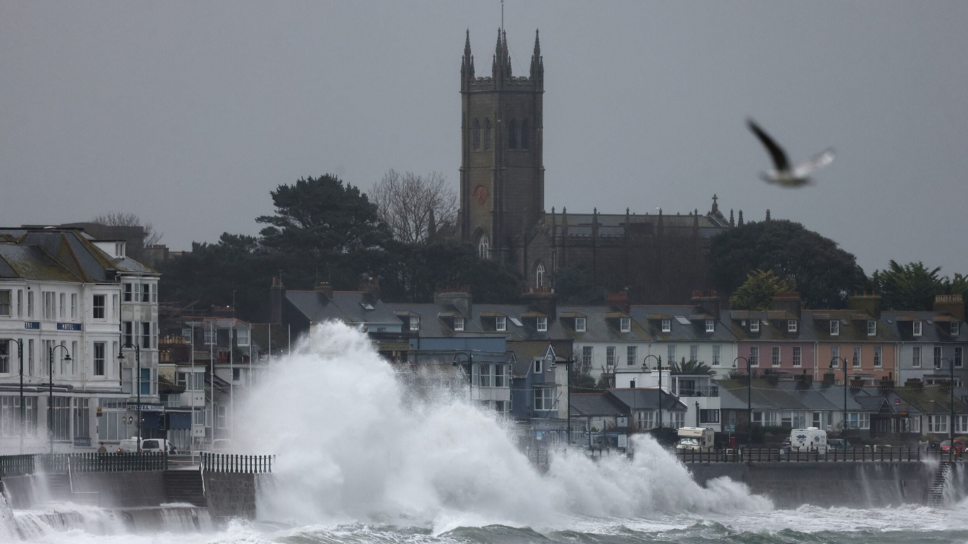 Penzance on a blustery day