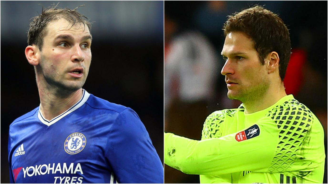 Branislav Ivanovic and Asmir Begovic