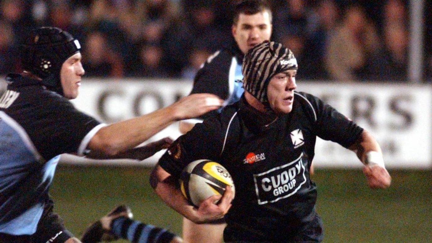 Steve Tandy in full flow with Neath