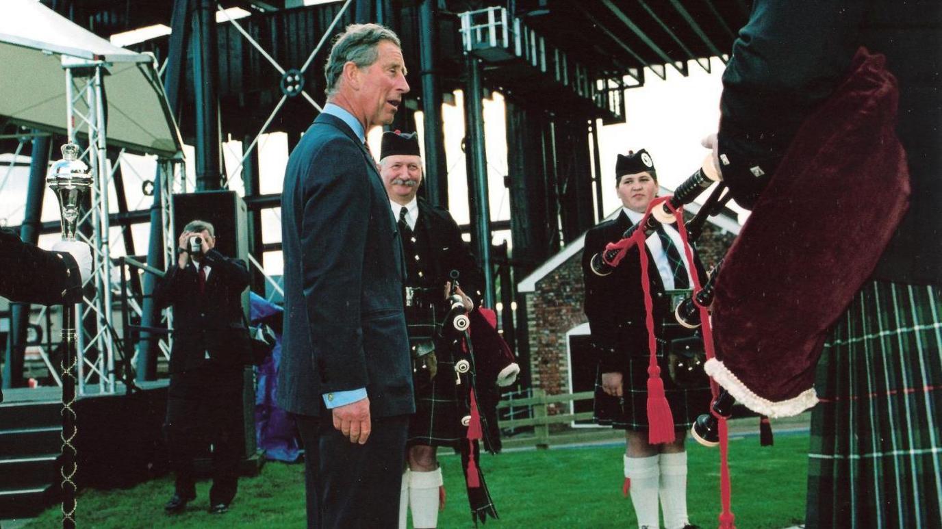 A view of the then-Prince Charles at the Anderton Boat Lift in 2003.