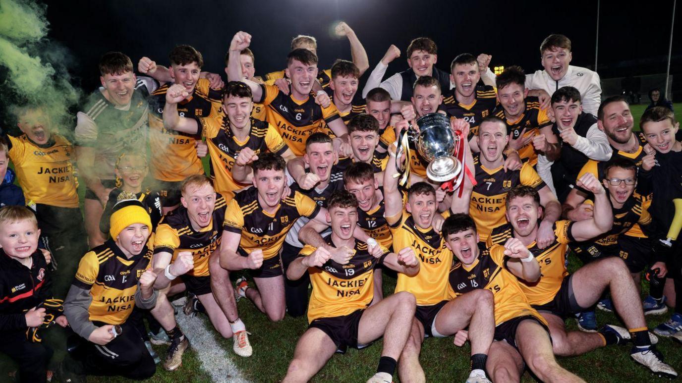 Loughmacrory players celebrate