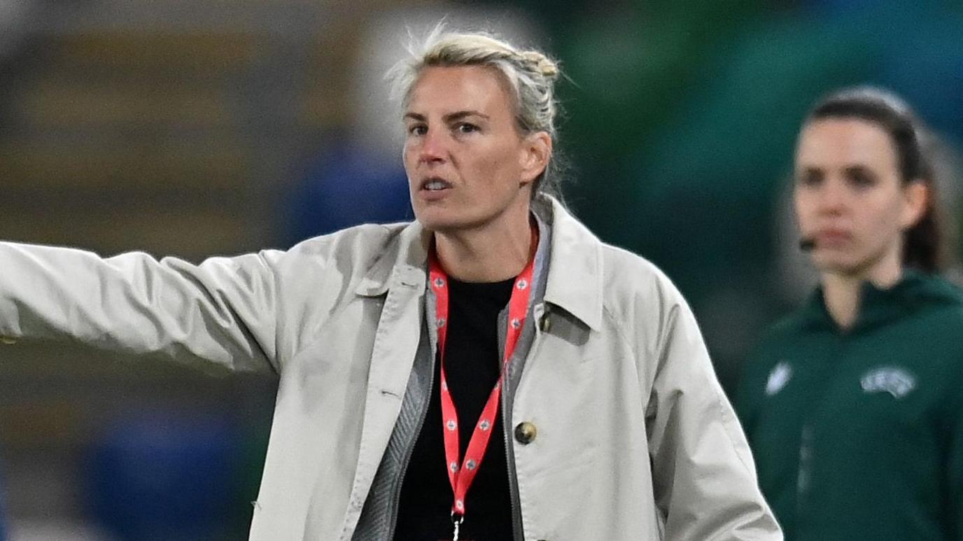 Tanya Oxtoby on the touchline