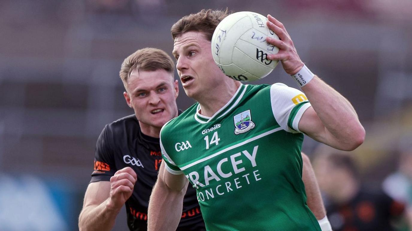 Darragh McGurn in action against Armagh