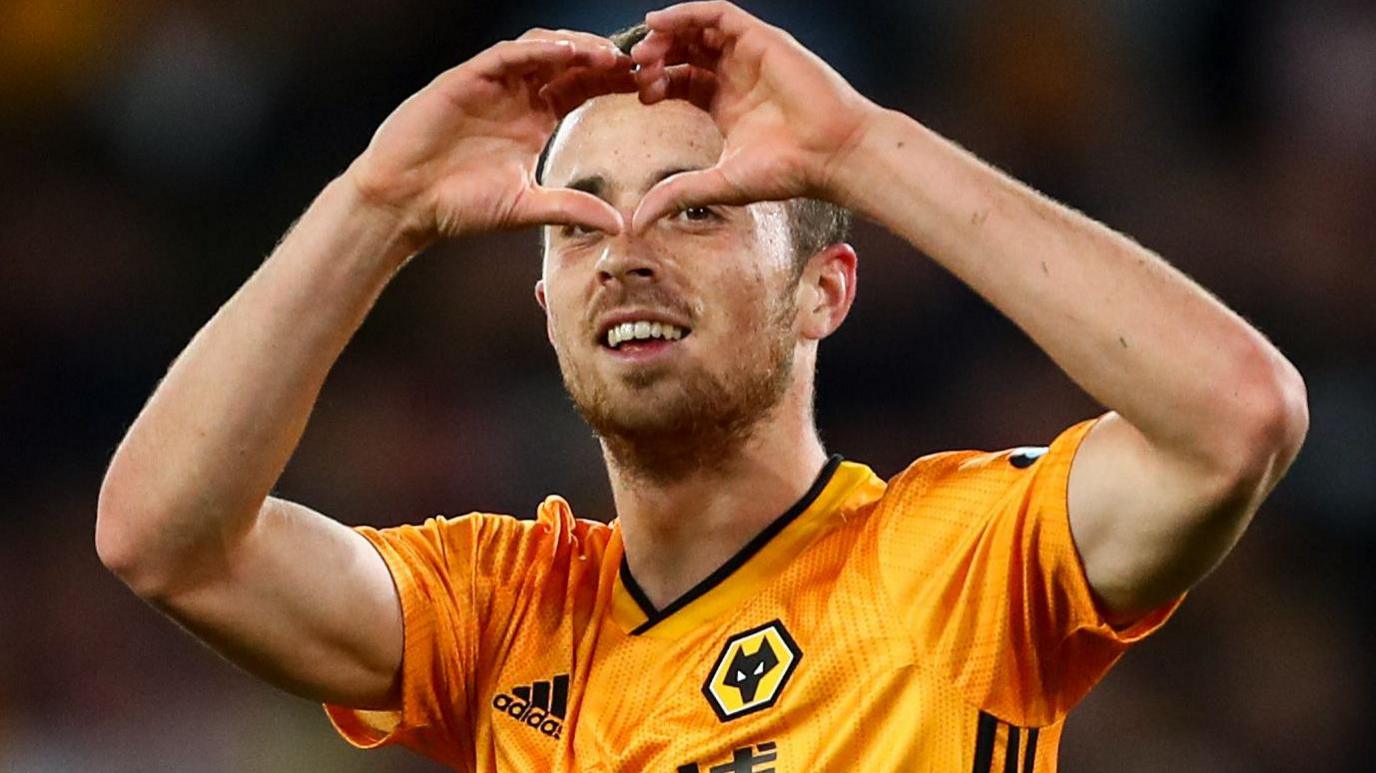  Diogo Jota of Wolverhampton Wanderers celebrates