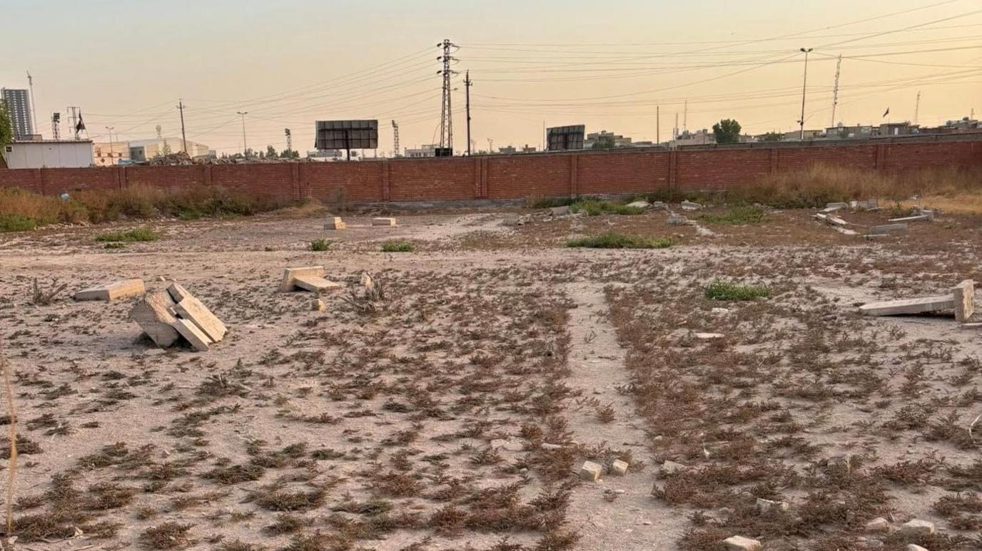 A deserted war grave site in Iraq