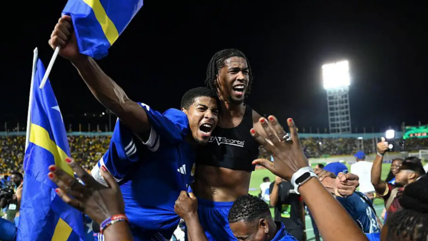 Curacao players celebrate qualification for the World Cup