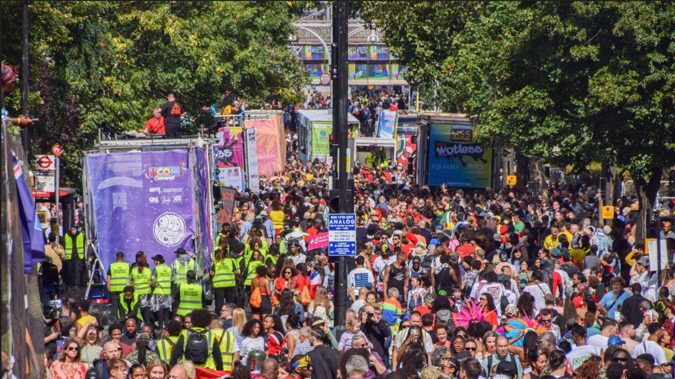 Crowds pack the streets as Notting Hill Carnival 2023 begins