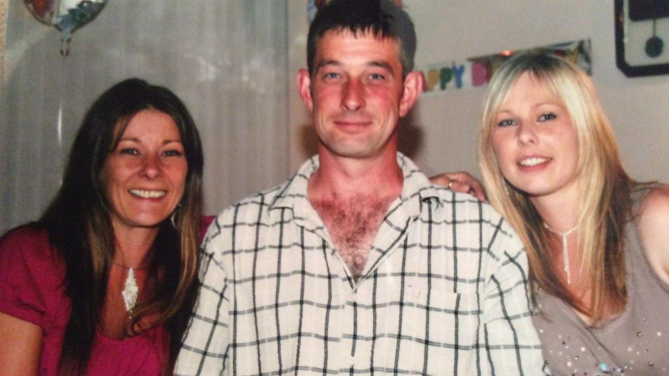 Staff Sergeant John McKelvie with his sisters 