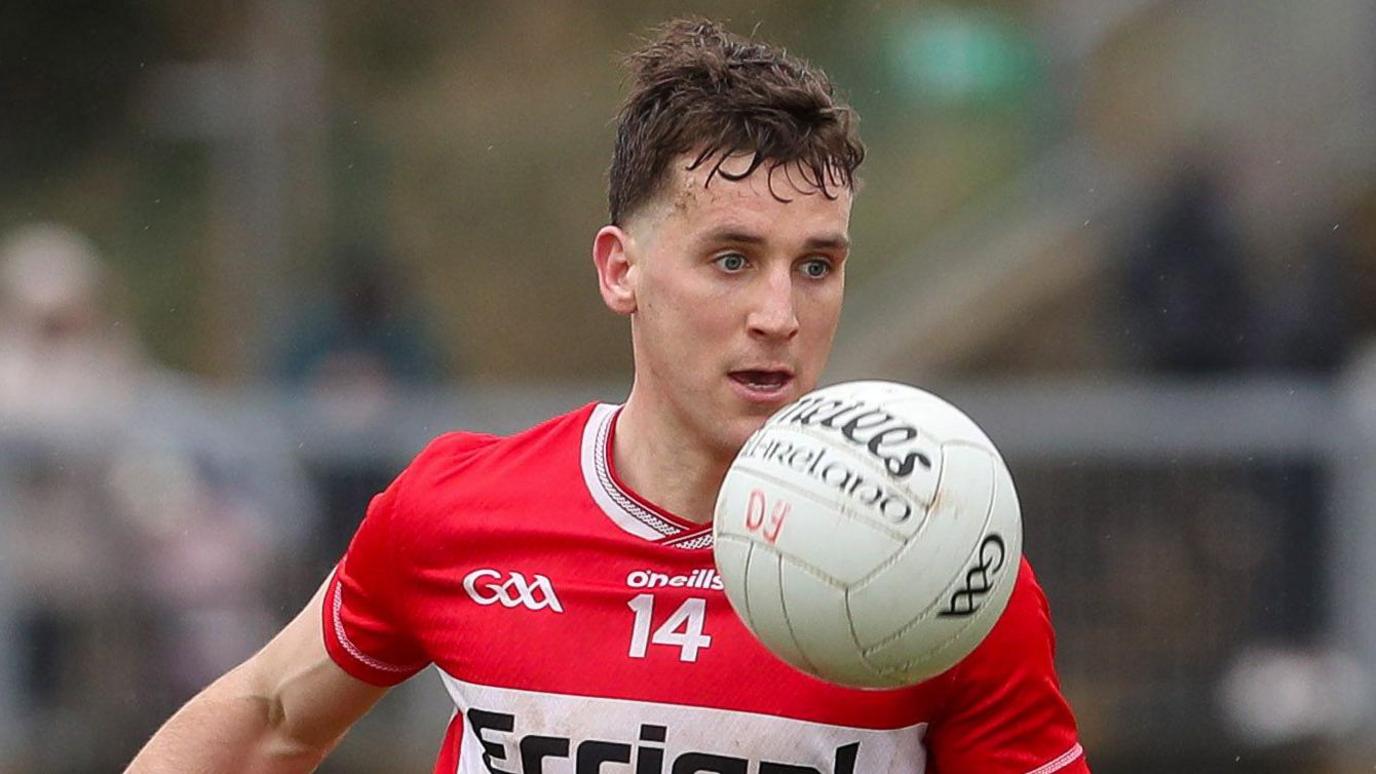 Shane McGuigan in action against Cork at Celtic Park