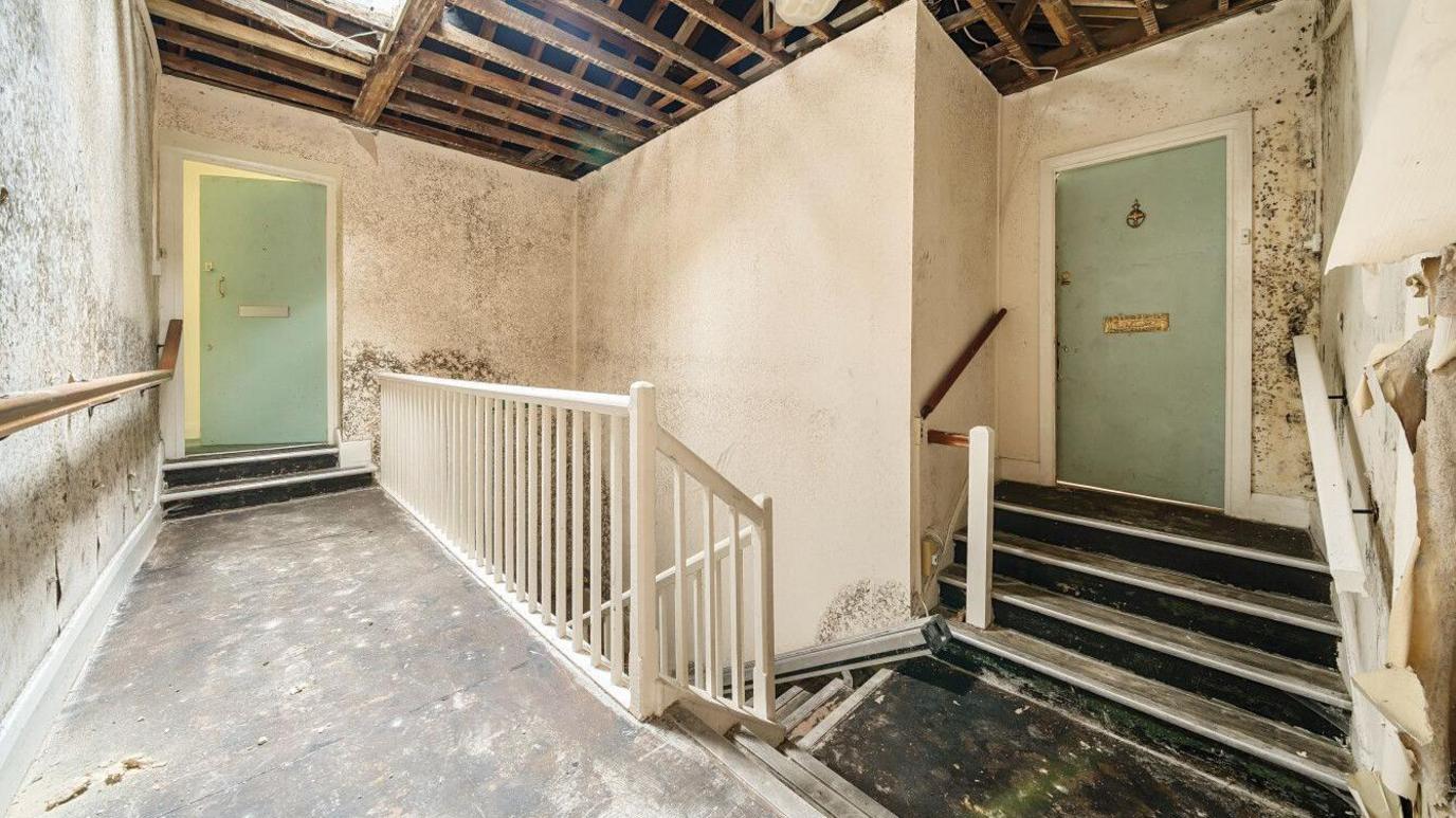 Mould On The Landing And Staircase In Old Manor House Room, East Horsley 