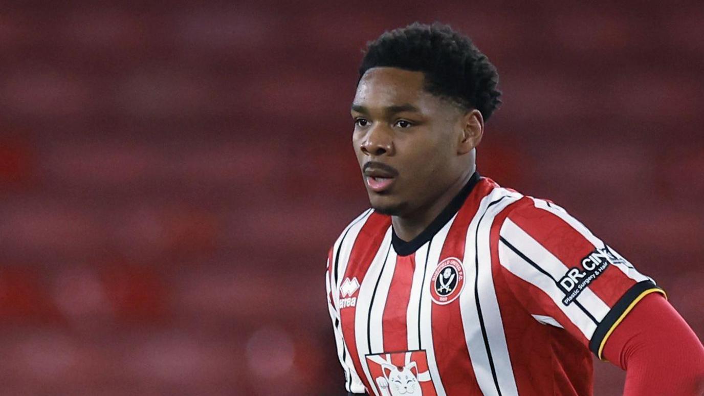 Jamal Baptiste in action for Sheffield United