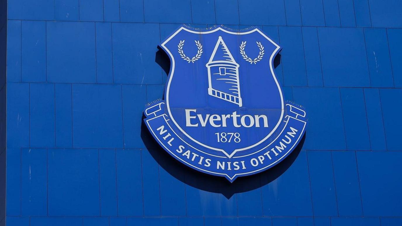 Everton crest at Goodison Park