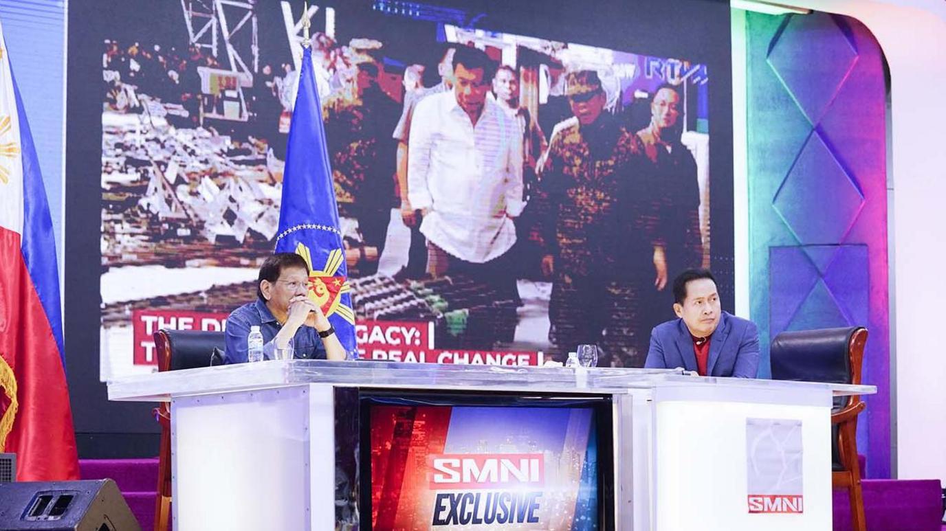 Rodrigo Duterte and Apollo Quiboloy at SMNI