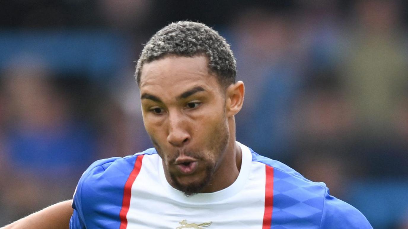 Terell Thomas playing for Carlisle against Barrow in August