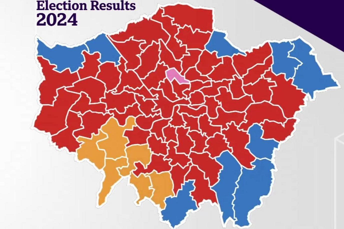 London constituency map for 2024