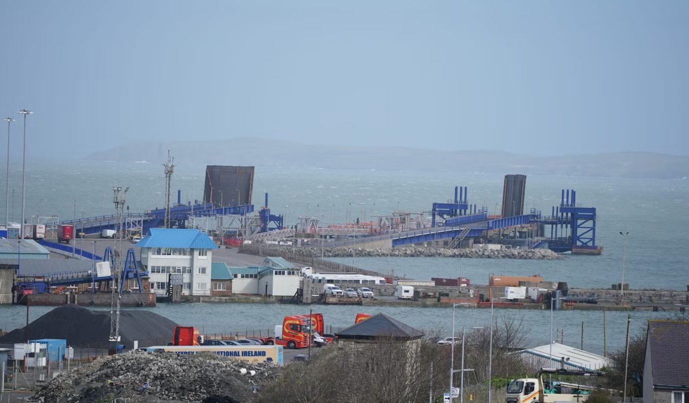 Photo of Holyhead Port showing both berths in action