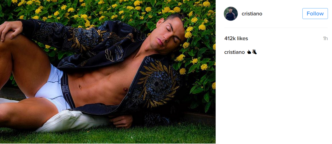 Cristiano Ronaldo's Instagram page