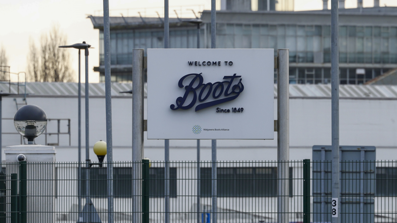 Sign at entrance of Nottingham Boots site