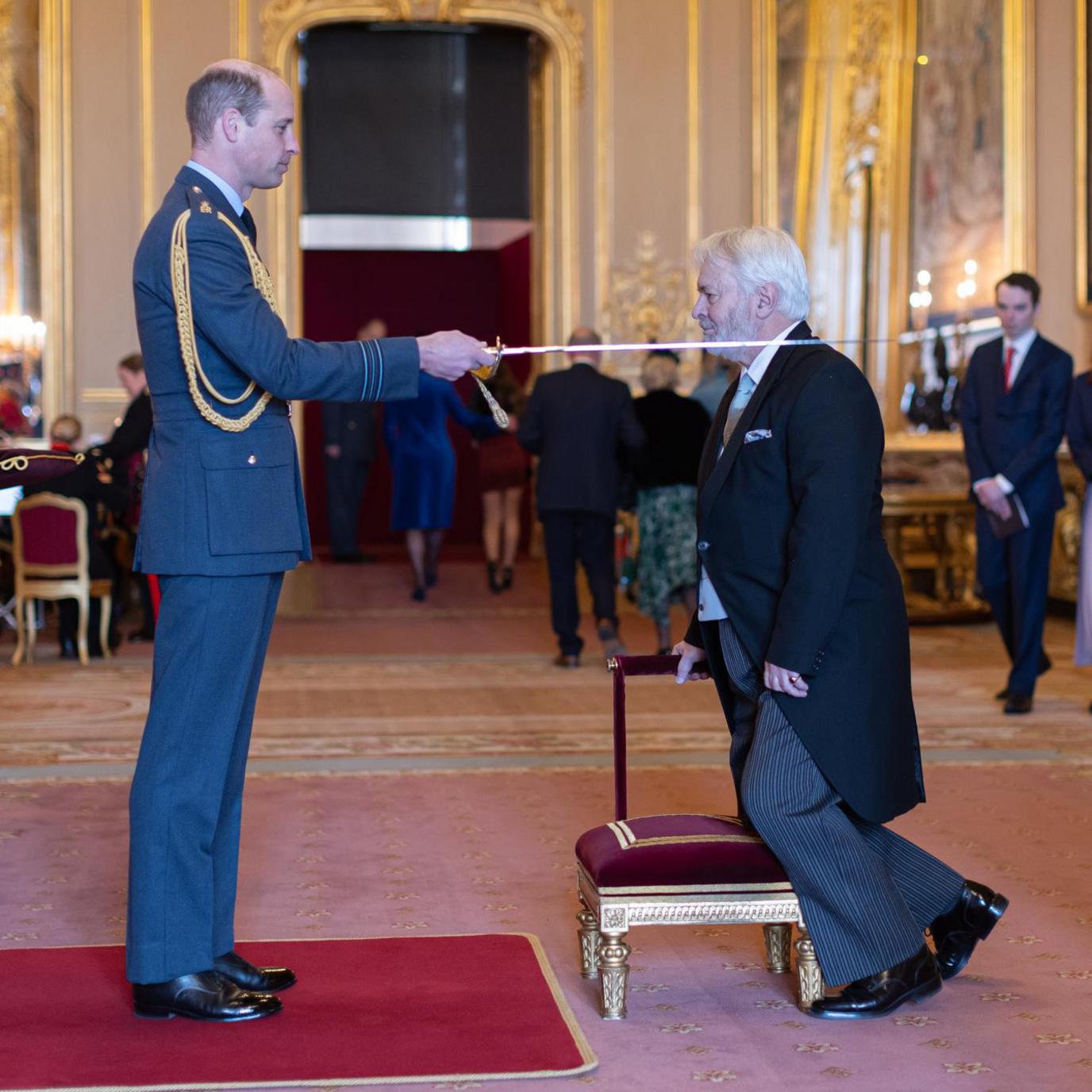 Prince of Wales knighting Sir Timothy Le Cocq