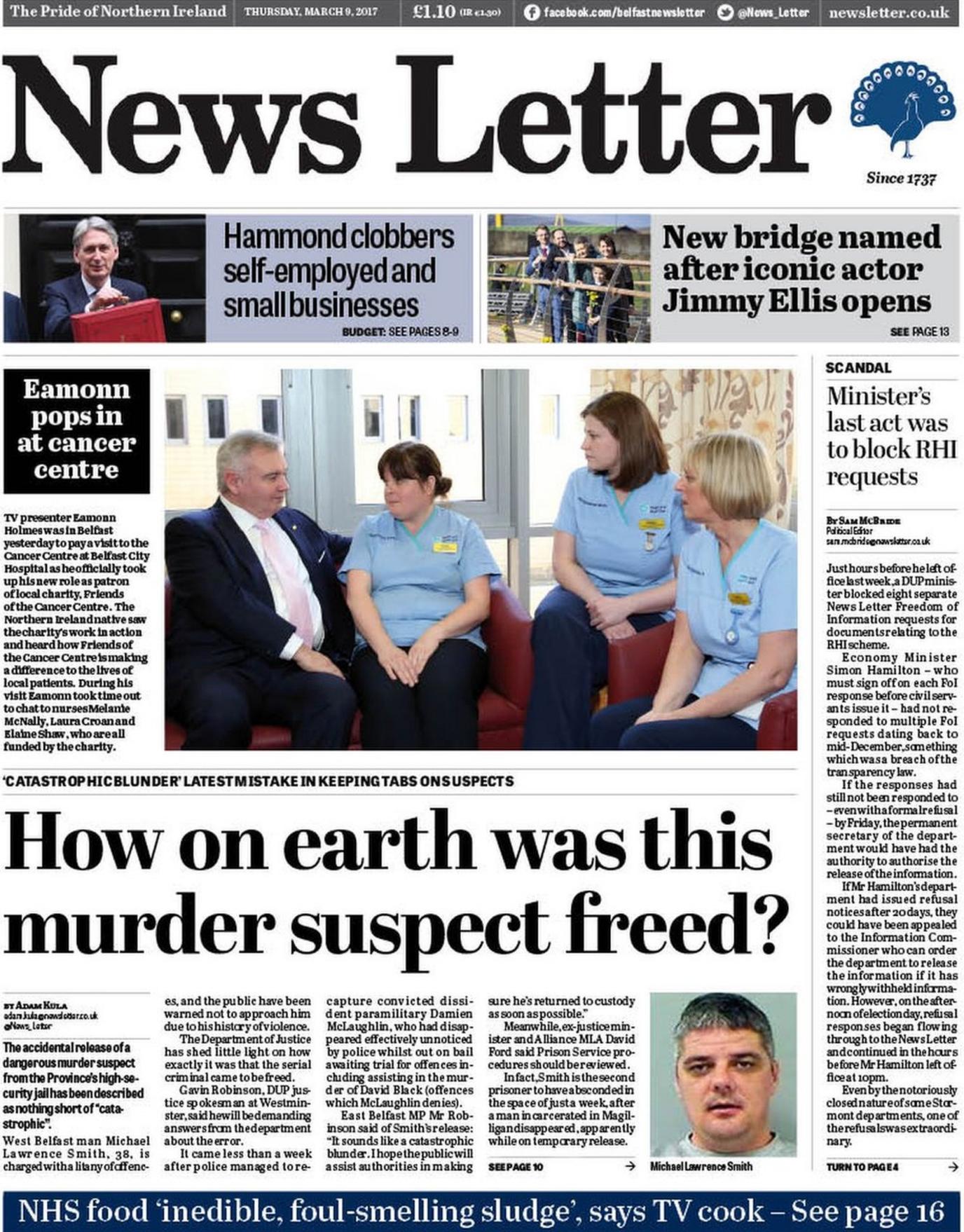 Front page of the News Letter