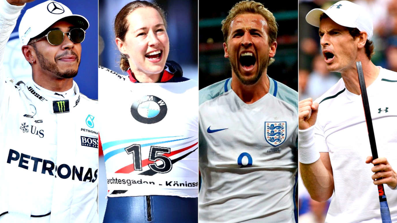 Lewis Hamilton, Lizzy Yarnold, Harry Kane and Andy Murray