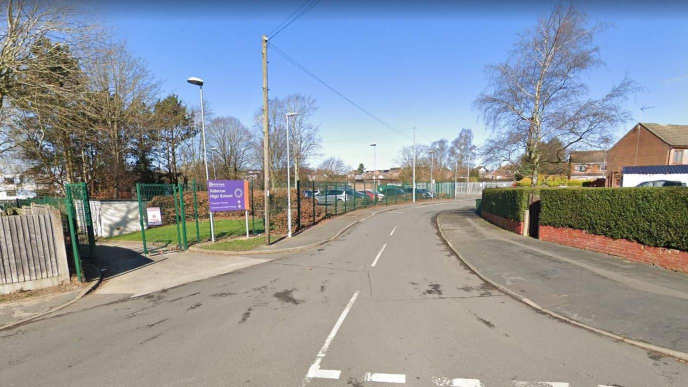 A street view image of Aldercar High School