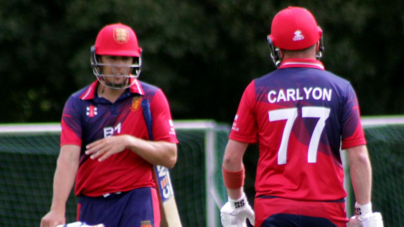 Jersey openers Nick Greenwood (left) and Harrison Carlyon 