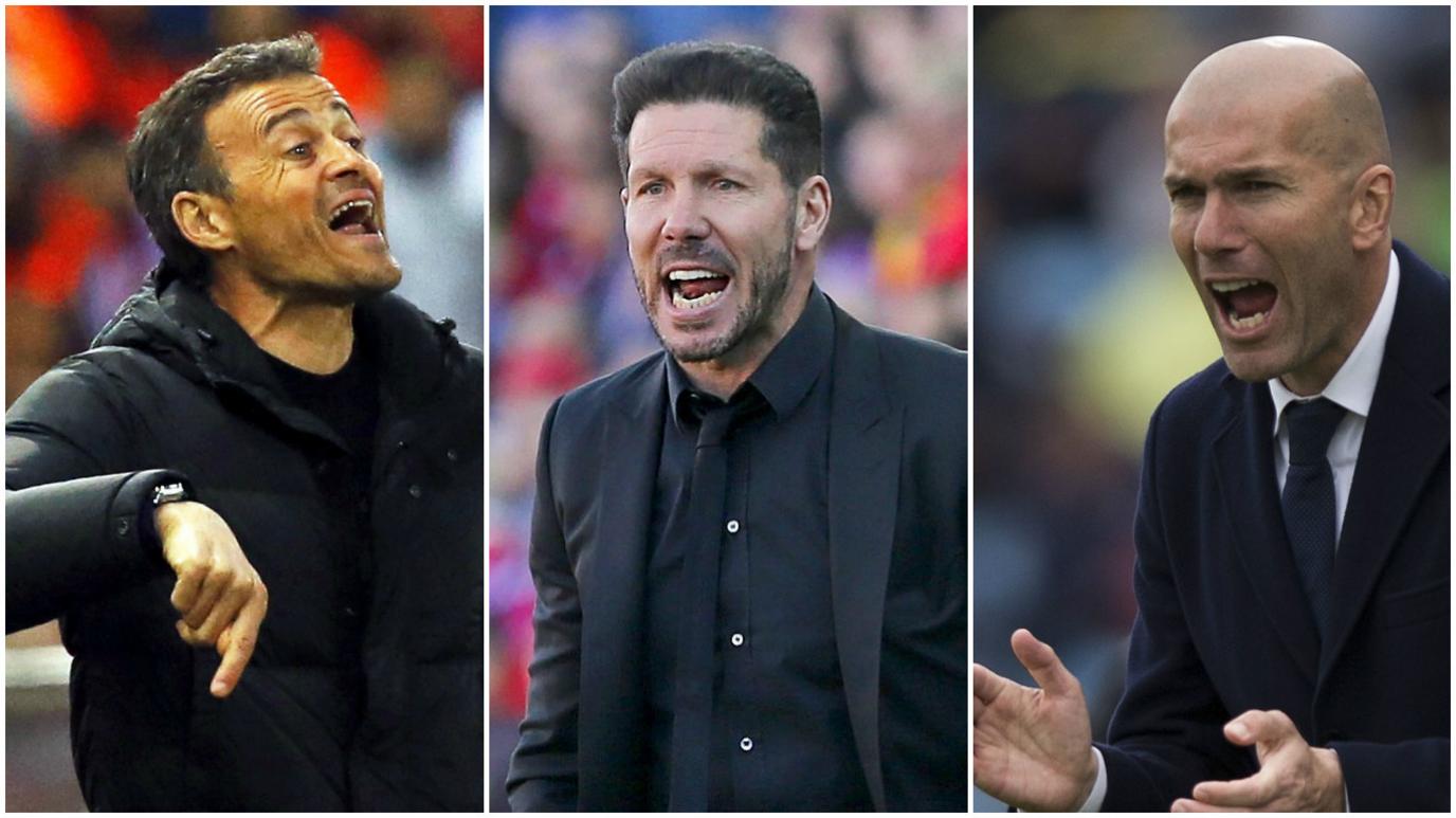 Luis Enrique, Diego Simeone and Zinedine Zidane