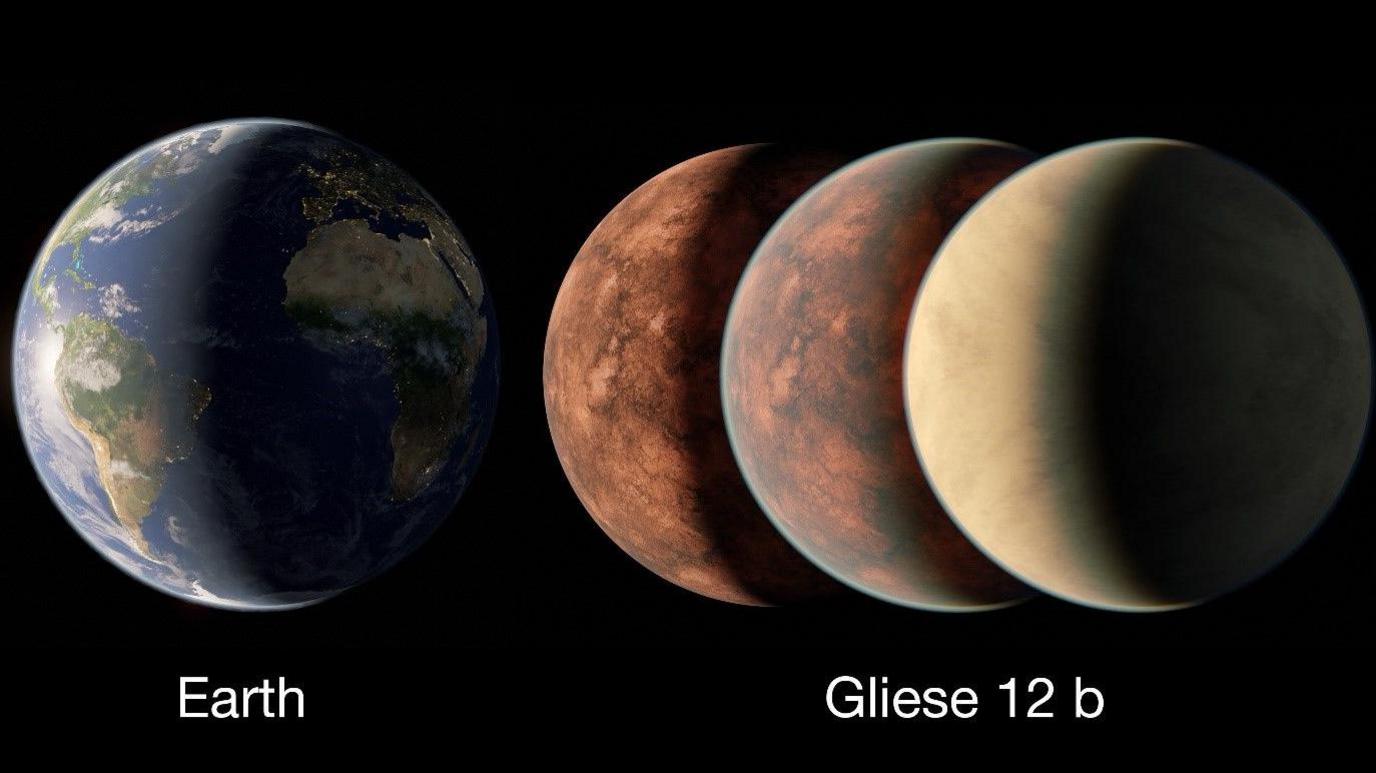 Planets Gliese 12 b and Earth