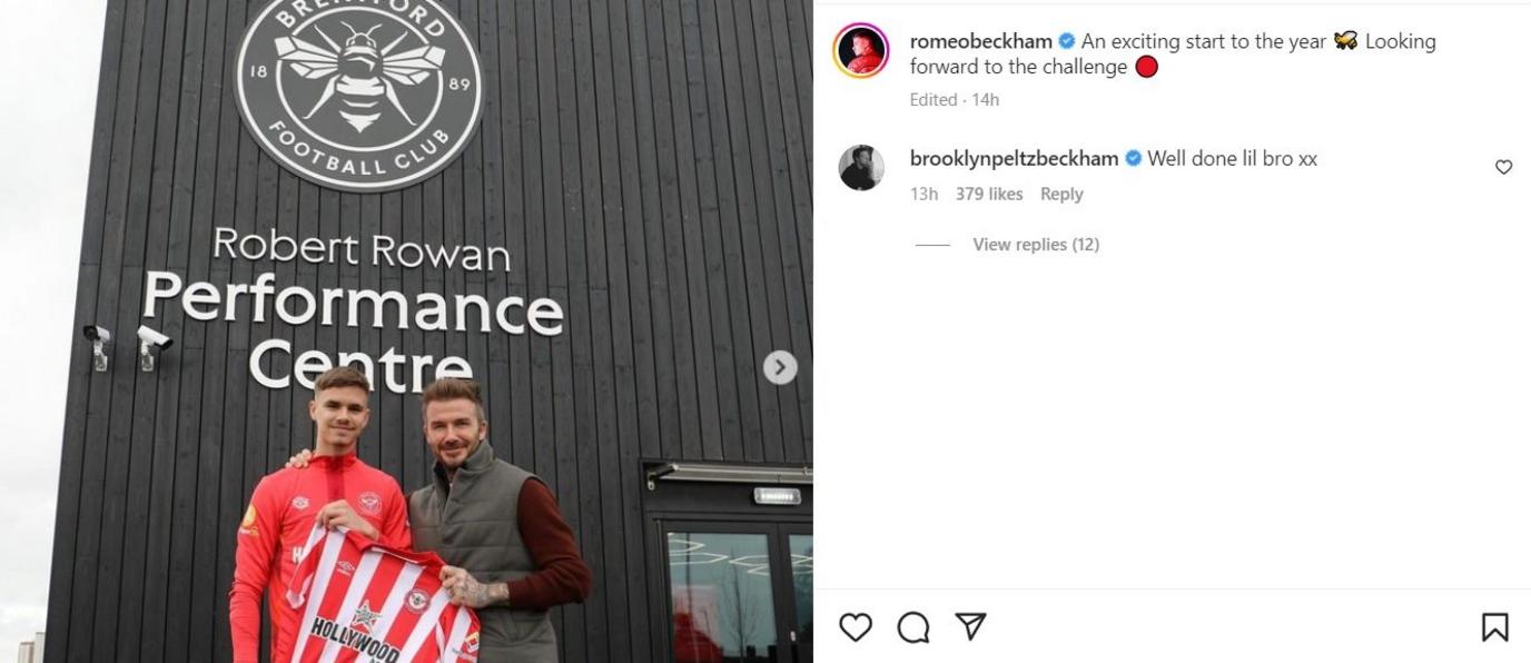 Romeo Beckham Instagram.