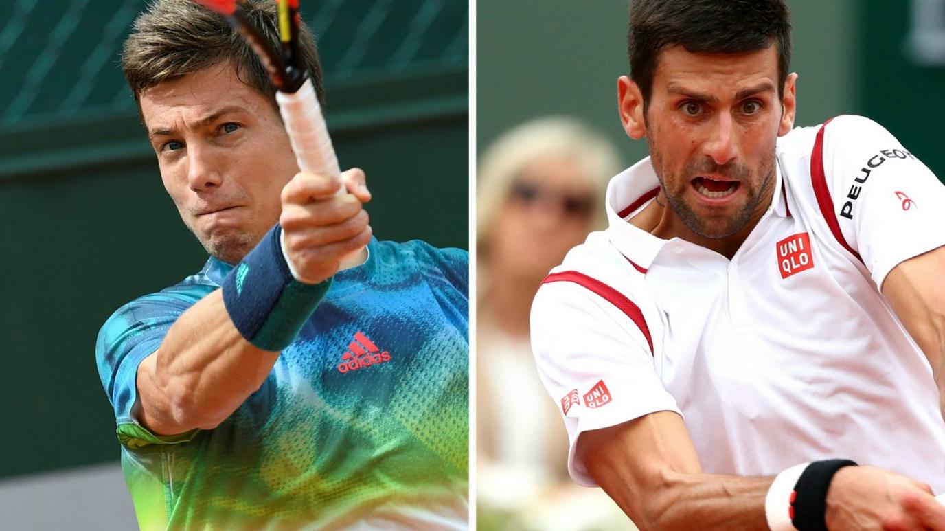 Aljaz Bedene and Novak Djokovic