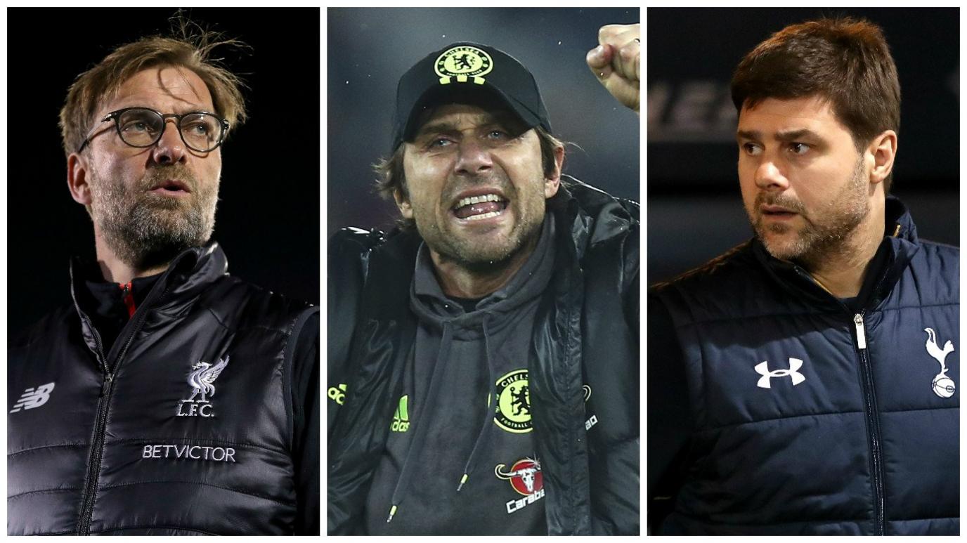 Jurgen Klopp, Antonio Conte and Mauricio Pochettino