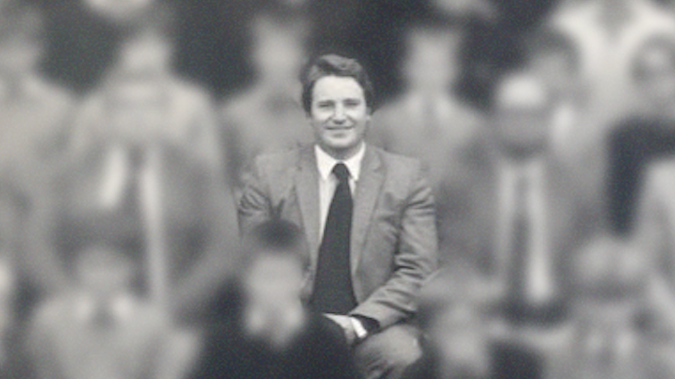 Former head teacher Neil Foden pictured in a school photograph in the 1980s.