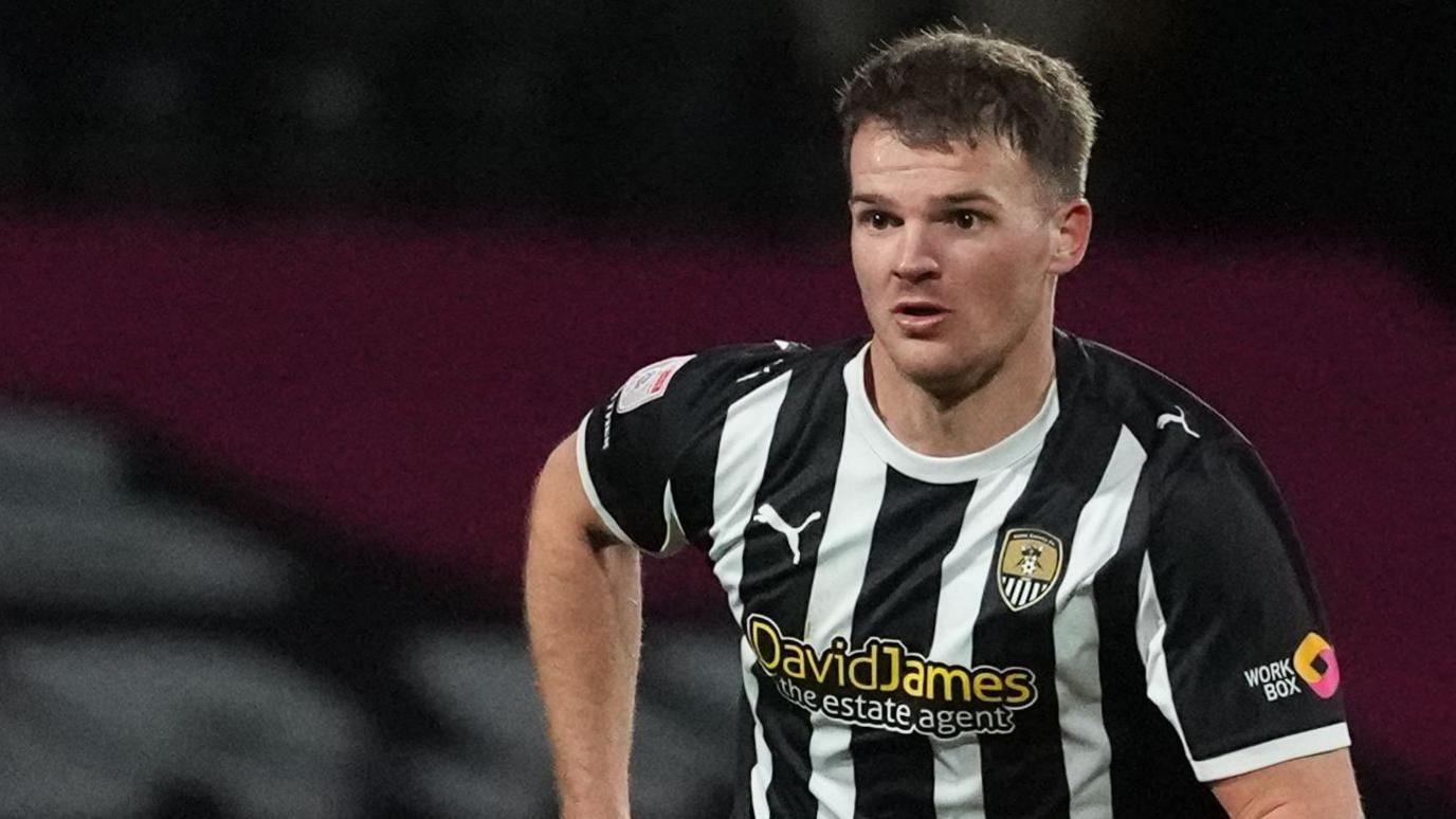 Matty Platt in action for Notts County