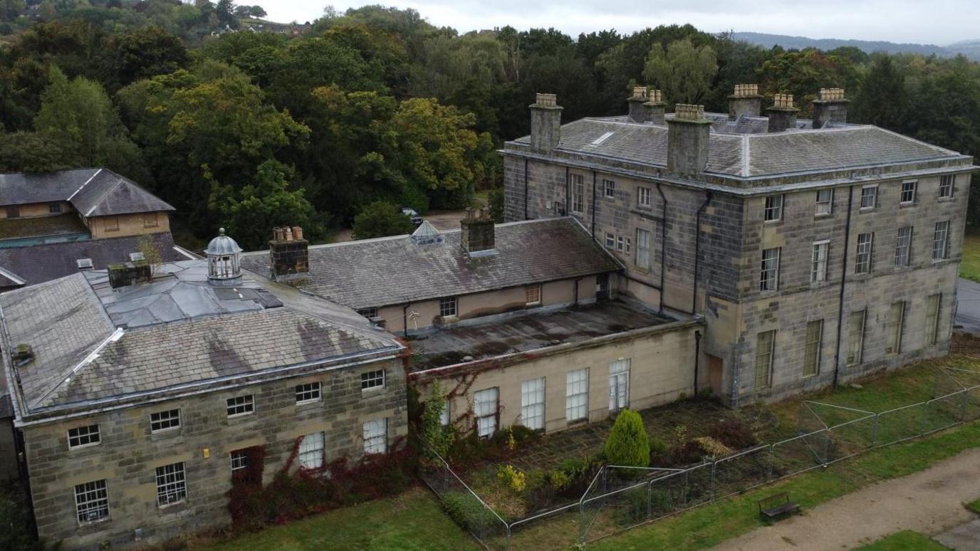 Drone view of Allestree Hall