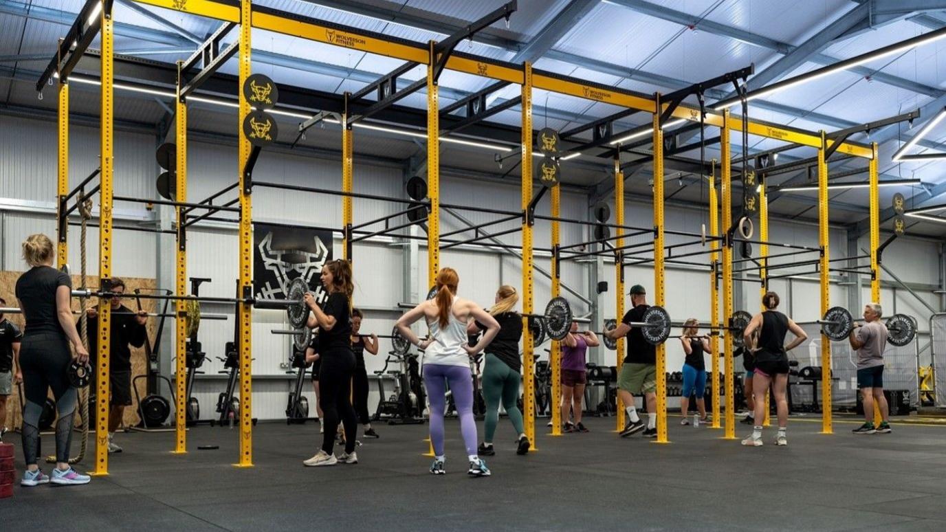 Picture of the apparatus inside the Cattle Strength gym. 