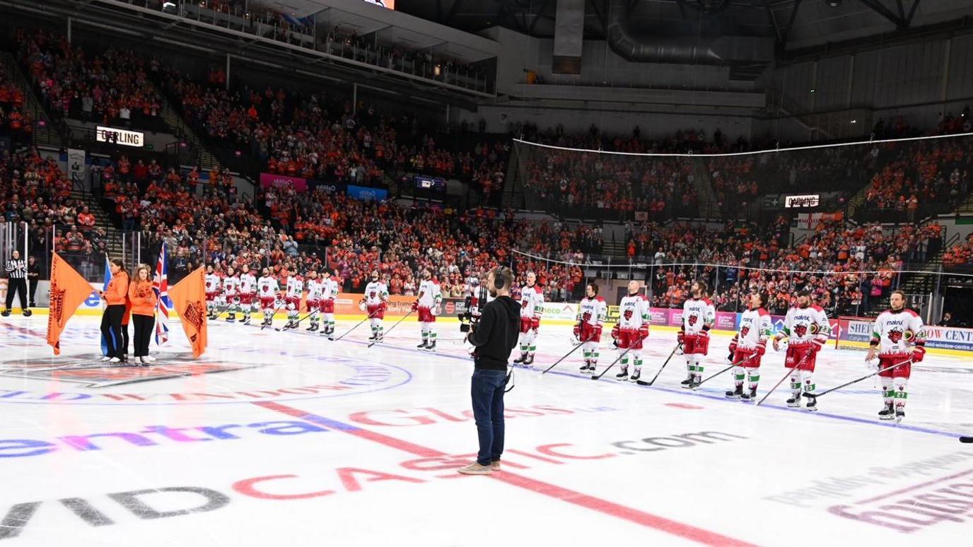 Fans applauded and chanted Johnson's name during the Sheffield Steelers game against the Cardiff Devils